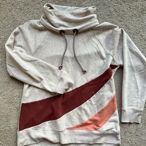 Collared striped hoodie